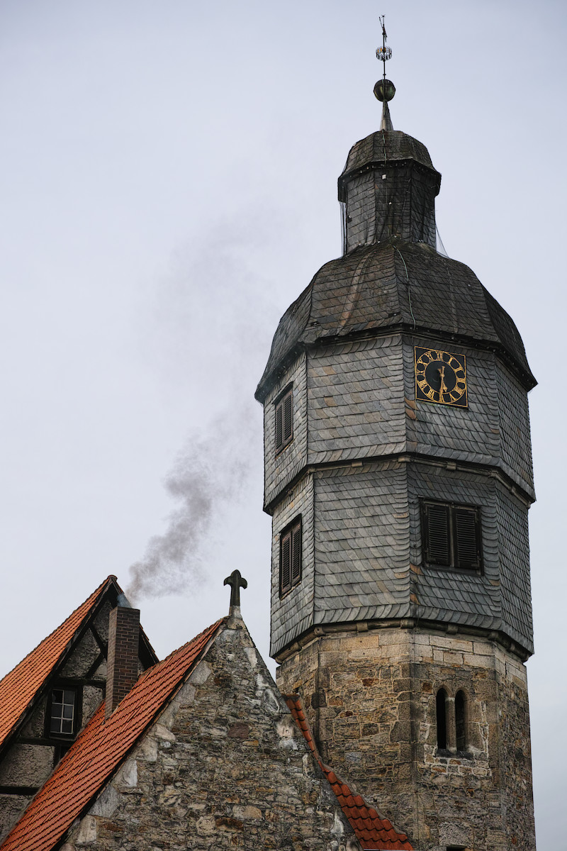 Schlagworte: Hannover – Großes Photo: Fachwerk-Kirchturm