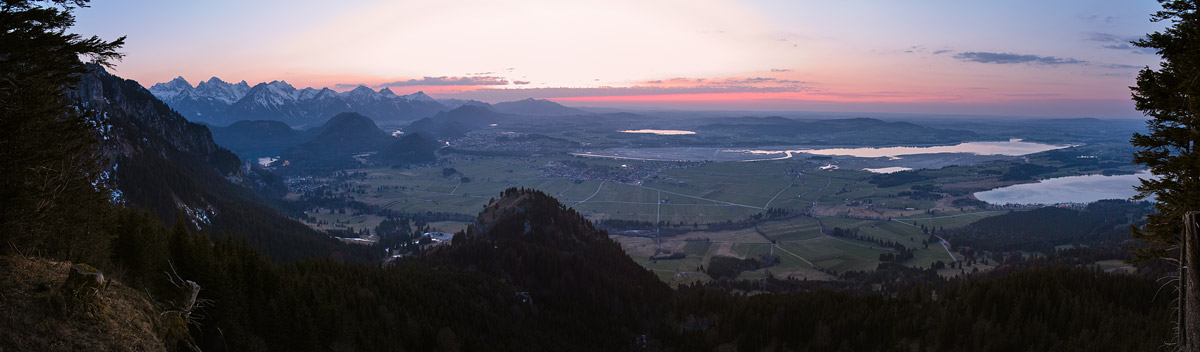 Schwangau: Großes Photo: Panorama vom Rohrkopf