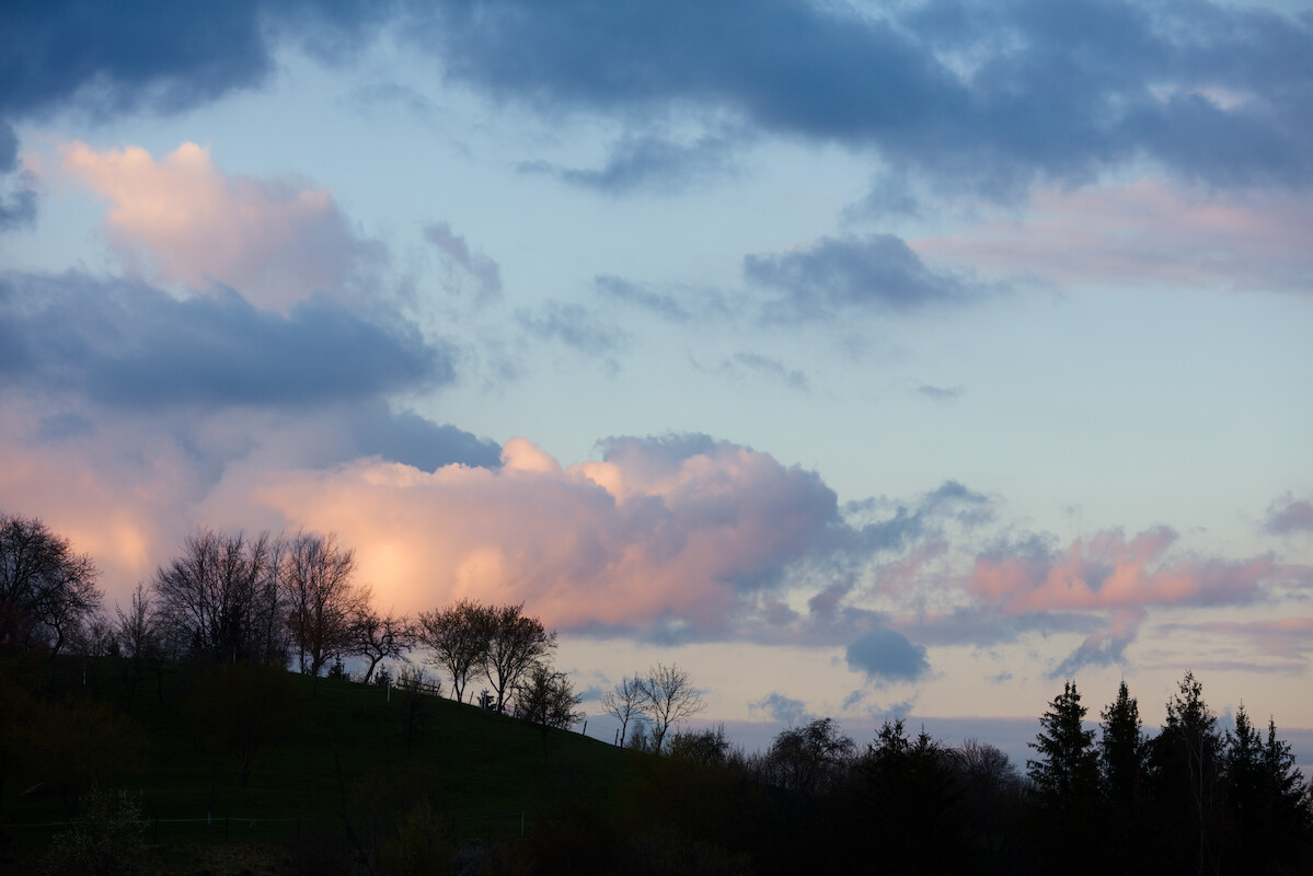 Himmel: Großes Photo: Abend in Binsdorf